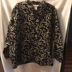 Silhouettes ladies size 1X black/silver accents coat